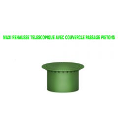 MAXI REHAUSSE TELESCOPIQUE AVEC COUVERCLE POUR PASSAGE PIETONS  REF 371011