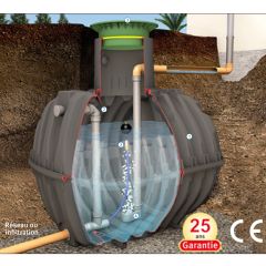 CUVE DE RETENTION D'EAU DE PLUIE CARAT 2700 LITRES REF 370500