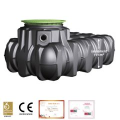KIT DE RECUPERATION D'EAU DE PLUIE PLATINE A ENTERRER 1500 LITRES AVEC FILTRE REF 390151